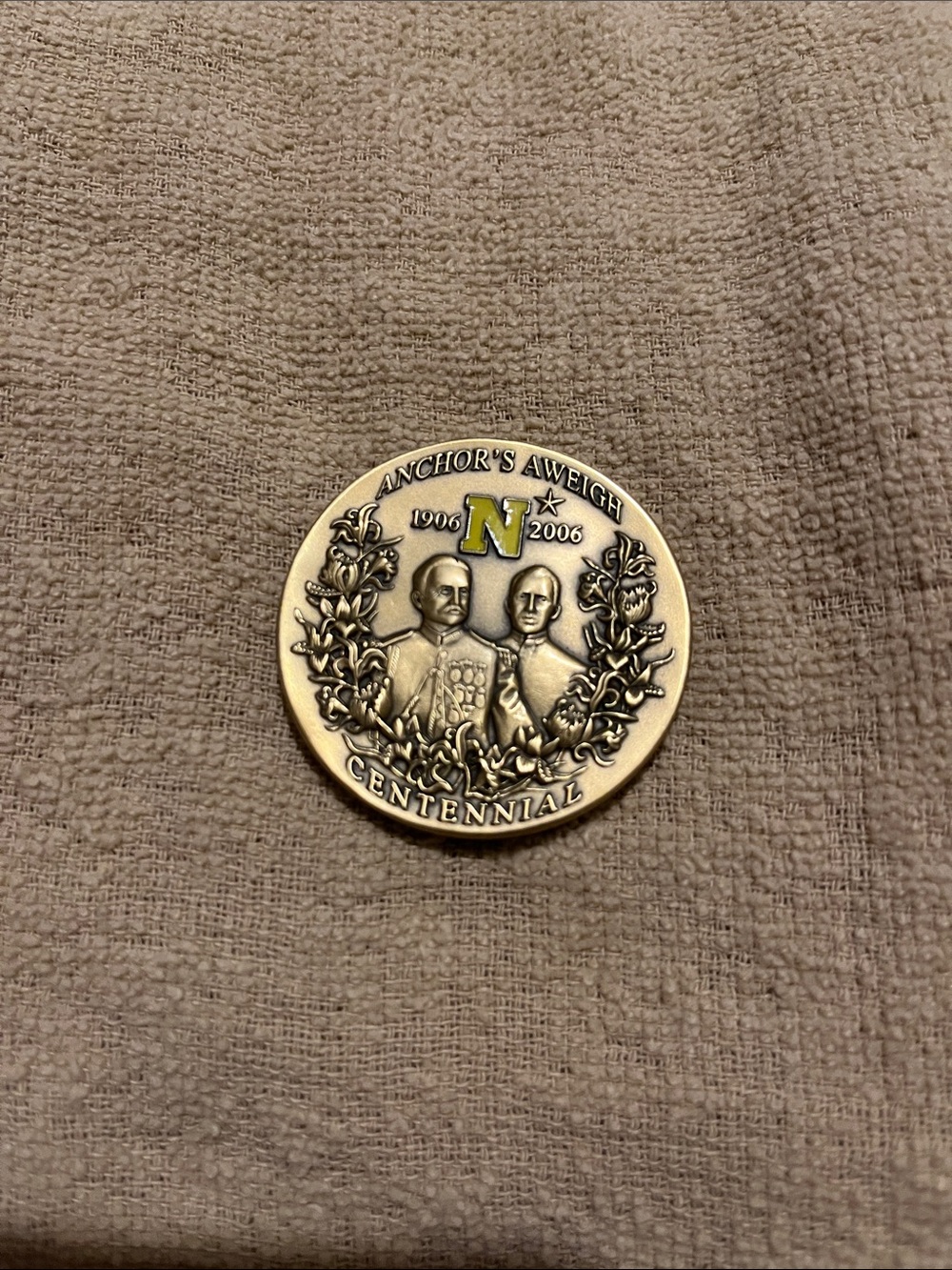 Anchor's Aweigh Centennial Commemorative Coin NWT Mint Retired  - Gold Tone